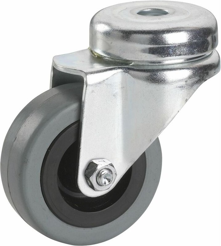 Lenkrolle Gummi 50 mm 45 kg Rückenloch - Dörner+helmer