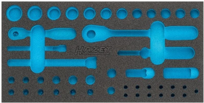 Hazet 2-Komponenten Weichschaum-Einlage für Art.Nr. 882, 1/3 (342 x 172 mm) / für Hazet 165-L