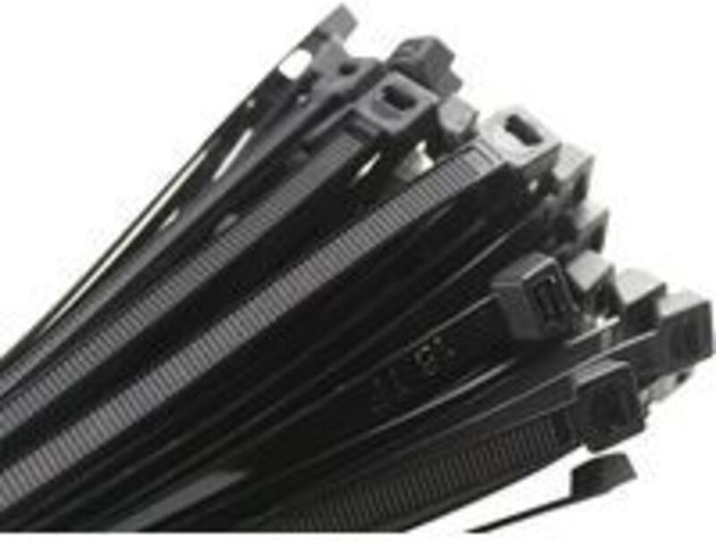 Ersandy - Kabelbinder 200 x 2,5 mm, Kabelbinder, Rilsan-Nylon-Kabelbinder, Kabelbinder 200 mm, Schwarz, Packung mit 1000...