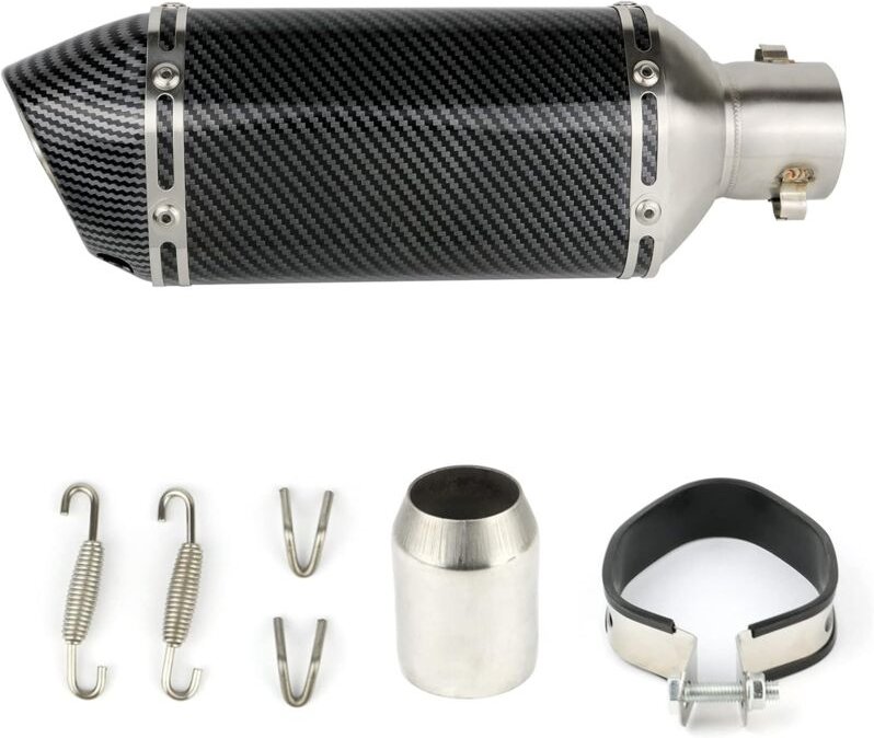 Thumbnail - Motorradauspuff, Universal-Aluminium-Schalldämpfer 38–51 mm mit abnehmbarem DB-Killer für Yamaha Suzuki Motorrad ATV Uni...