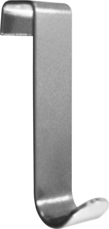 Türhaken, Eisen, nickelfarbig, 85mm, 3 stk - HSI