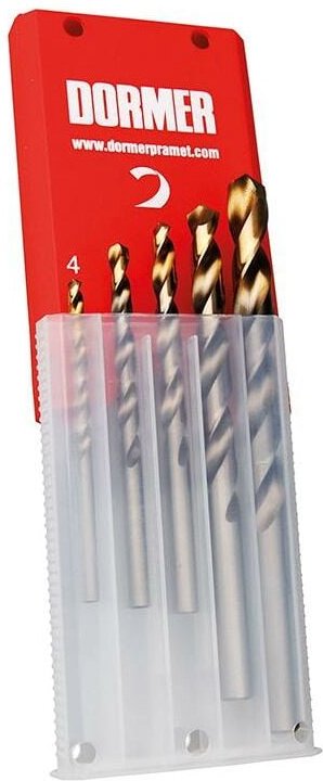 Thumbnail - Spiralbohrer Set 4-10mm x1,0 A002 in Box 118G Typ N 4xD 5tlg. Tin Tip A08910 Dormer