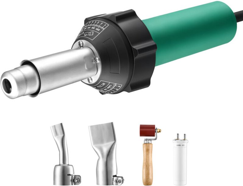 Mophorn - Heißluft-Kunststoffschweißgerät, 1600 w Heißluftbrennerpistole, 50–600 °c pvc tpo Vinyl Heißluftpistole Schwei...