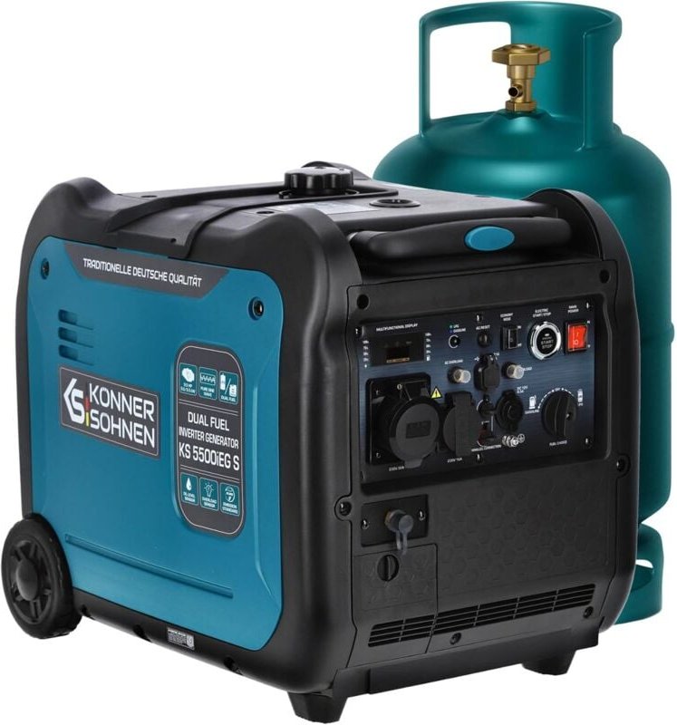 Könner&söhnen - LPG/Benzin-Inverter-Generator ks 5500iEG s von . Schallgedämmtes Gehäuse (66 dB Lpa 7 m). Höchstleistung...