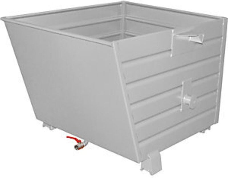 Bauer Späne-Stapelkipper BSL 90, lackiert, Mausgrau