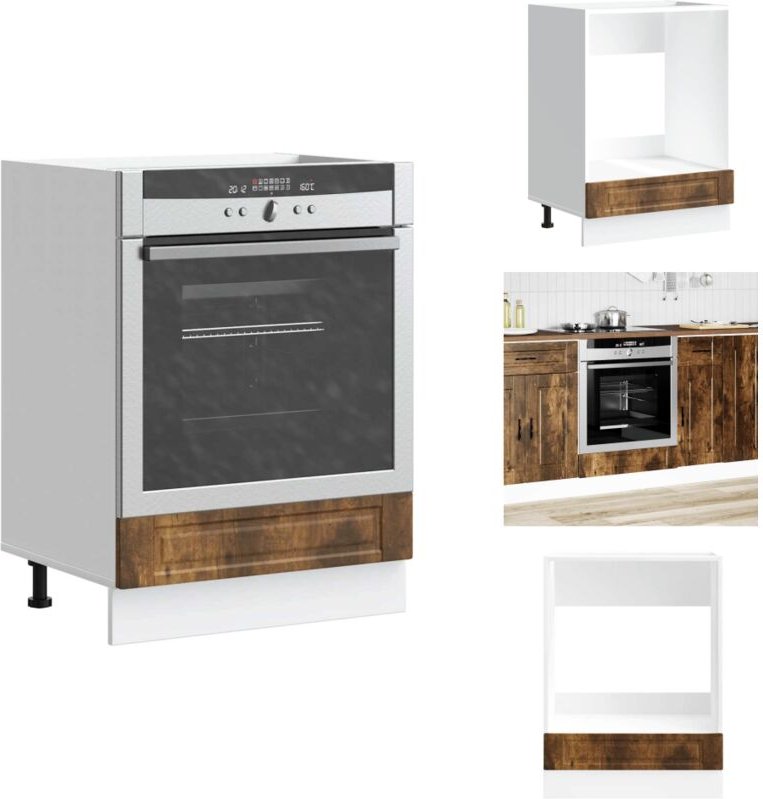 Herdumbauschrank Porto Räuchereiche Holzwerkstoff - Herdumbauschrank - Herdumbauschränke - Backofenschrank - Küchenofens...