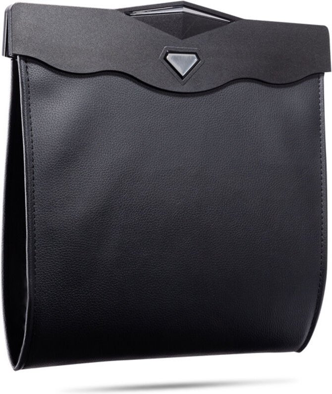 CSPARKV 1 Stück Schwarzer Auto-Mülleimer zum Aufhängen, Auto-Mülleimer mit schnell zugänglicher magnetischer Öffnung, wa...