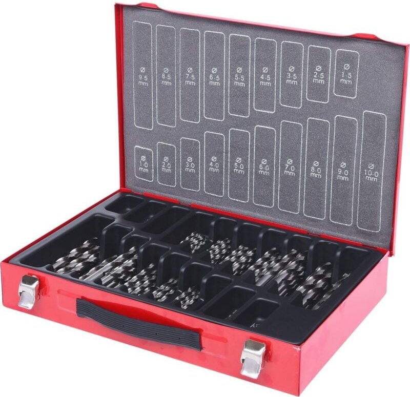 KS Tools HSS-G Spiralbohrer-Satz, 170-tlg., 1-10 mm