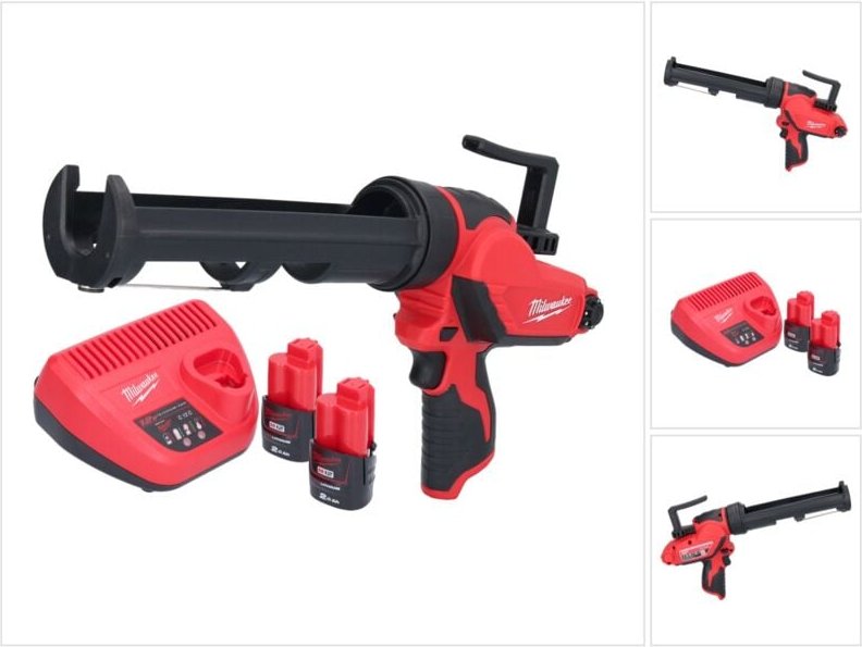 Thumbnail - Milwaukee M12 PCG/310-202 Akku Kartuschenpresse 12 V 310 ml + 2x Akku 2,0 Ah + Ladegerät
