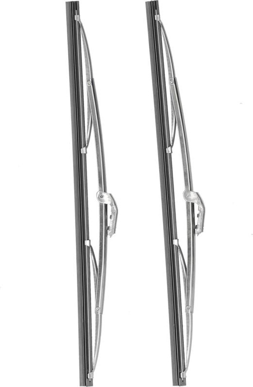 Zoternen - 12 Zoll/30,48 cm Frontscheibenwischerblätter Edelstahl Poliertes Silber Universal für Auto