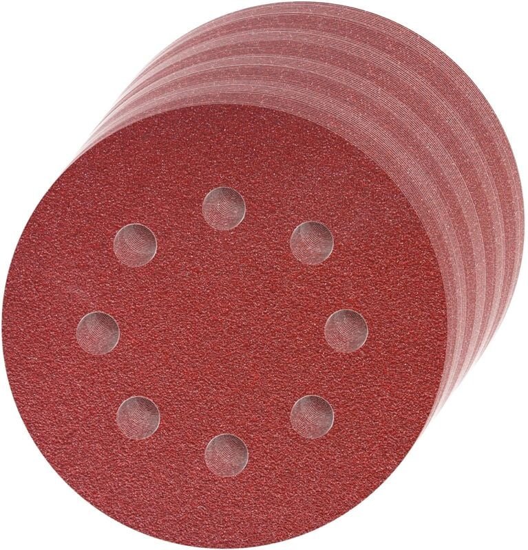 Thumbnail - Schleifscheiben, 125 mm, gemischte Körnung, 80/120/180/240/320/400/800/1000/1500/2000, Schleifpapier, 100 Stück, 8-Loch-...