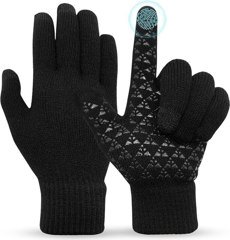 Thumbnail - Winterhandschuhe für Herren und Damen, beheizbare Handschuhe, Touchscreen-Fäustlinge, rutschfest, elastisch, für den Auß...