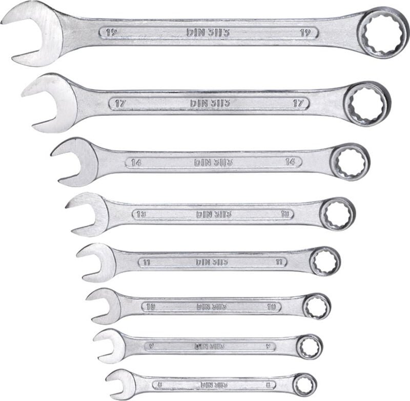 KWB - Kraftixx Gabel-Ring-Schlüsselsatz, 8-teilig 460390