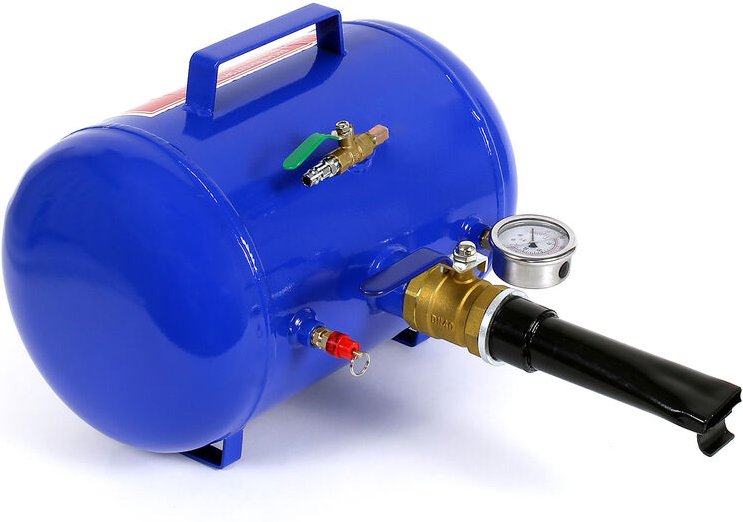 Wiltec - Reifen-Booster 32,5 l, Druckluft Reifenbefüller 6-8 bar Arbeitsdruck, 46 x 30 cm, für verschiedene Reifen, Reif...