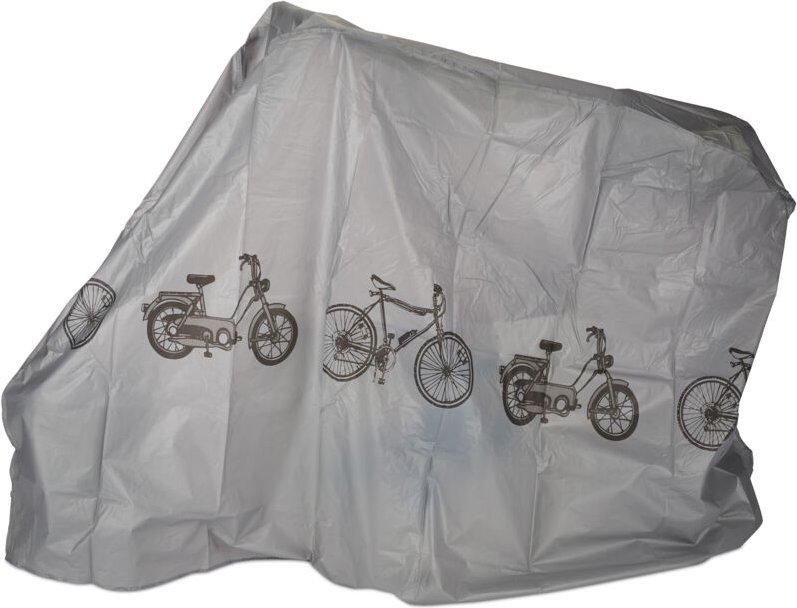 3 x Fahrradgarage aus Polyethylen, reißfeste Schutzhülle, Sonnenschutz, robuste Abdeckung, 200 x 115 cm, Grau