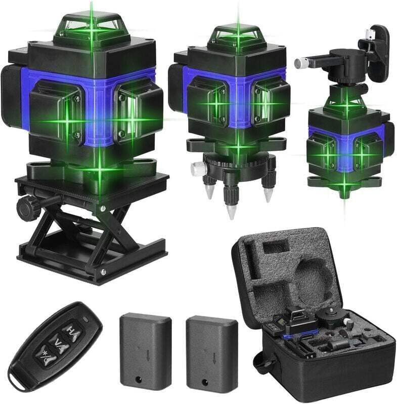 Linghhang - Infrarot-Laser-Digitalanzeige 16-zeilige Füllstandsanzeige Grünes Licht Projektionslinienanzeige