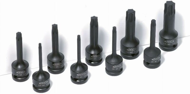 Sam Outillage - Steckschlüssel Schraubendreher 1/2 a chocs longue torx taille t45 sam - NST45