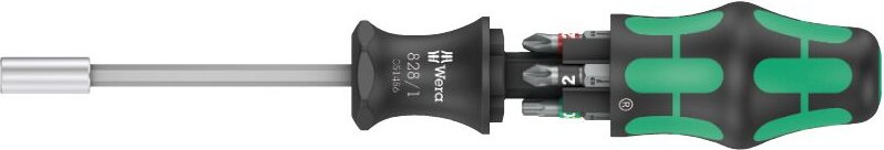 Kraftform Kompakt 27 Kompaktwerkzeug, Bit-Handhalter, Metrisch und Zöllig, Version: Set 1, 7-teilig - Wera