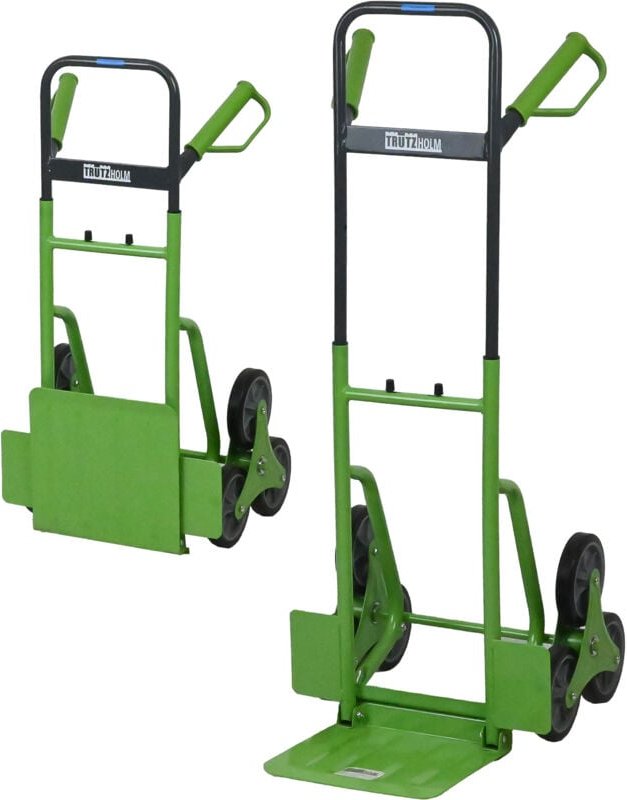 Treppenkarre klappbar große Ladefläche 120 kg Traglast 113 cm hoch Stahl Treppensteiger Sackkarre