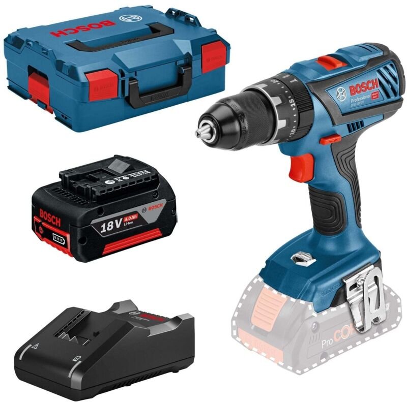 Akku-Schlagbohrschrauber gsb 18V-28 / 1x 4,0 Ah Akku + Ladegerät in L-Boxx - Bosch