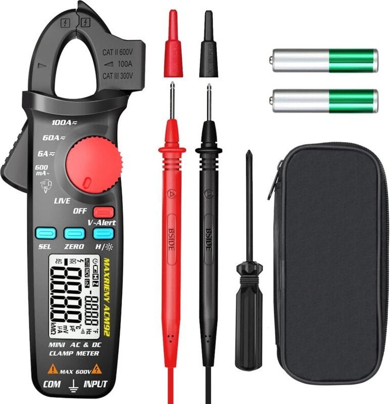 Dolaso - True rms Digitales Zangenmessgerät, automatisches Zangenmultimeter, 6000 Zählungen, Stromprüfer, Spannung, Wide...