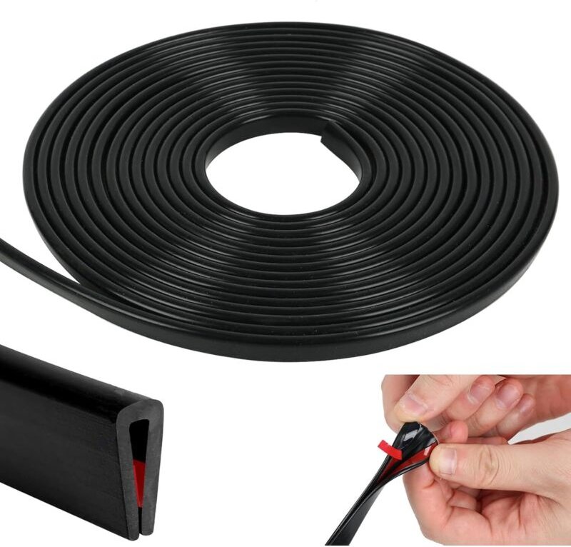 XVX - Kantenschutz U-Form - 5m Gummiprofil für Autotüren - Flache Schutzleiste