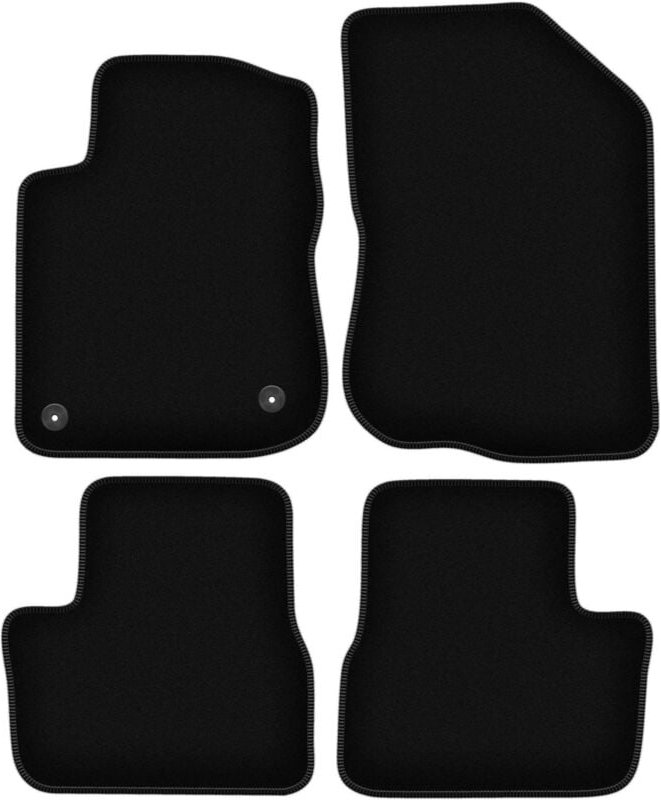 BASIC schwarze Veloursmatten für: Peugeot 2008 I Crossover (2013-2019)