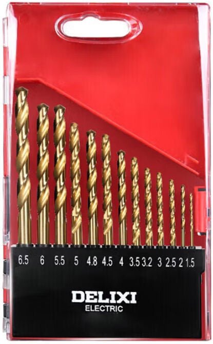 Bluedeer - delixi 13-teiliges Bohrersatz Profi-Qualität – Hochgeschwindigkeits-Bohrer für Metall, Holz, Beton & Fliesen ...