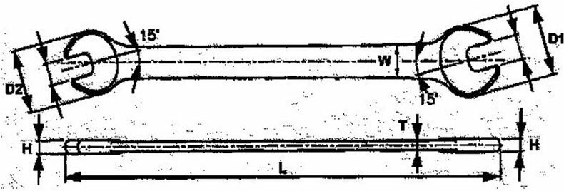 Fester Schraubenschlüssel, 30x32 Tengtools 623032