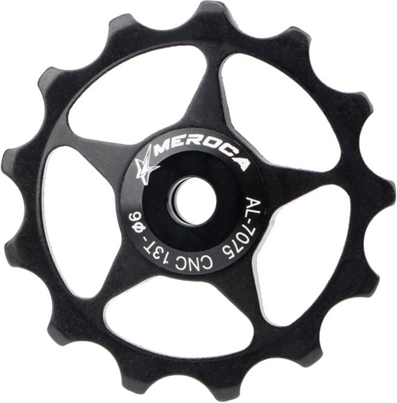 11T Schaltwerkrolle Aluminiumlegierung Stützrad Schaltwerkrollenführung Fahrradrolle für Mountainbikes, Schwarz