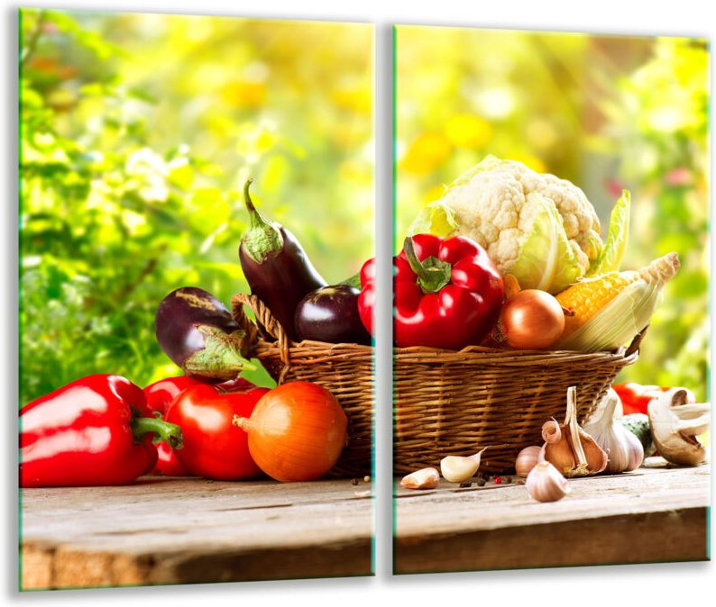 Glashakkungsbrett 2x 30x52 Gemüse