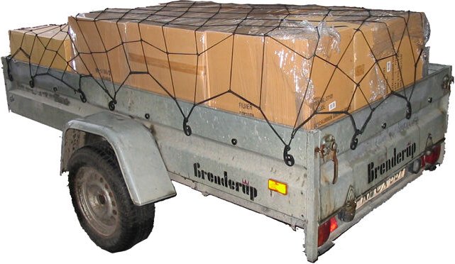 Anhängernetz 200 x 150 cm dehnbar auf 310 x 250 cm