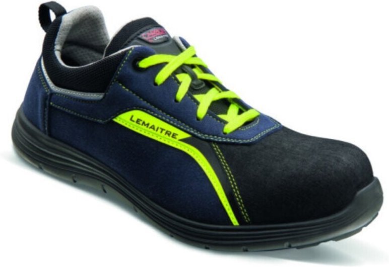 Sicherheitsschuhe flach FLAVIO S3 SRC Schwarz/Navy/Gelb 38