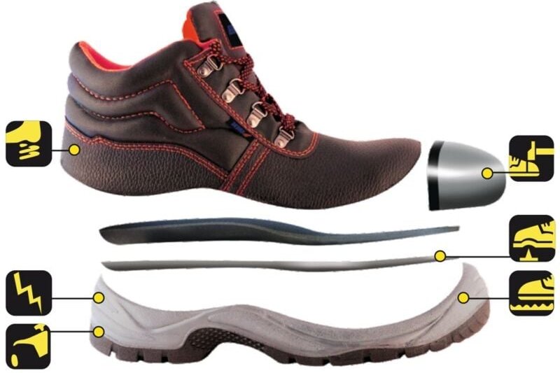 Thumbnail - DEDRA Sicherheitsstiefel S1P SRC – Leder, Größe 46