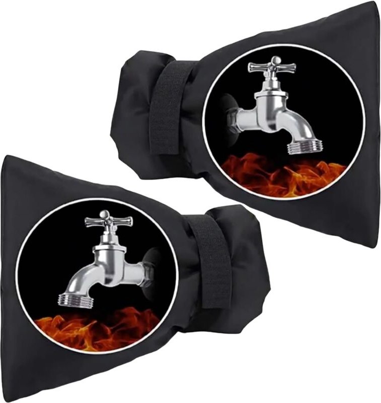 Thumbnail - Ulisem - 2er-Pack Outdoor-Wasserhahnabdeckung, Winter-Wasserhahnabdeckung, Frostschutz-Wasserhahnabdeckung, wasserdicht,...