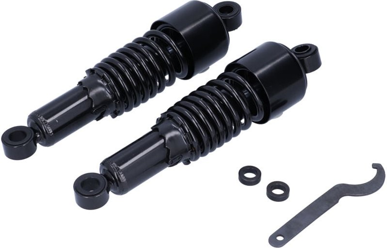 Jeffergarden Paar von 10,5 -Zoll -Motorradschocks Absorber Edelstahldämpfer für XL883 XL1200R XL1200L