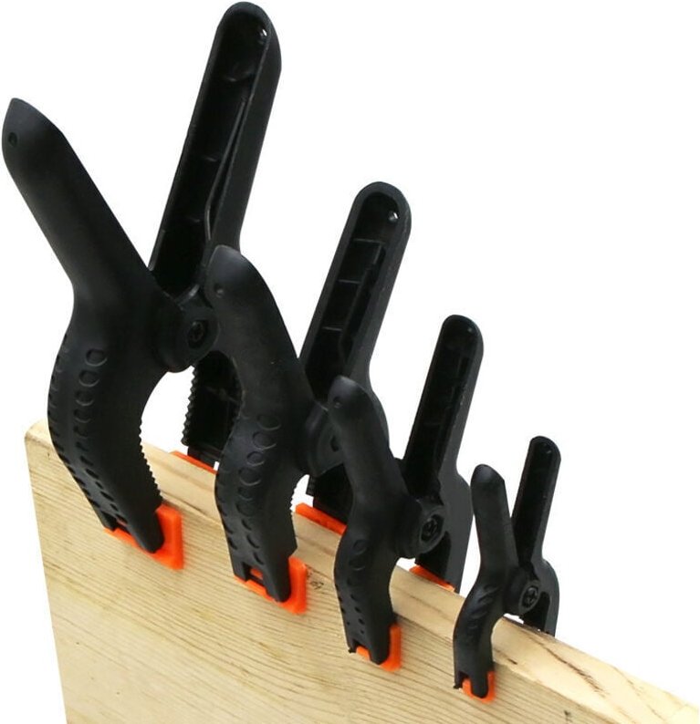 Thumbnail - 8 Pièces Pinces à Ressort, 2,3,4,6 Pouces Pinces Clips Nylon, Pince de Serrage Serre-joint pour Travaux du Bois et Studi...