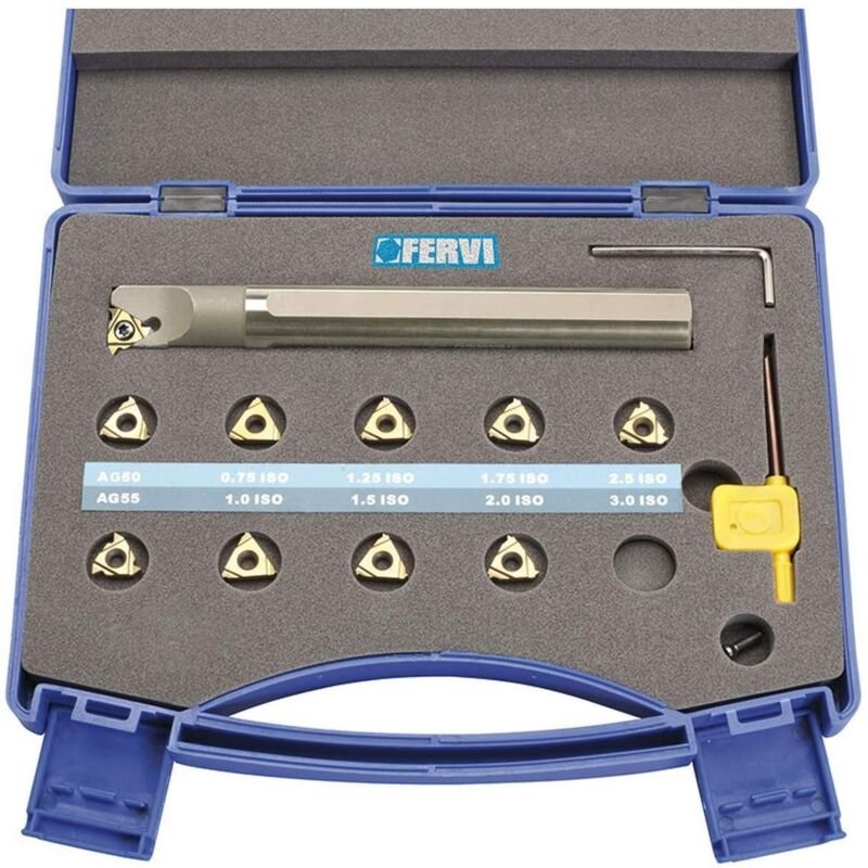 Fervi - Werkzeugsatz 20 mm Innengewinde fur Metalldrehmaschine kisnr