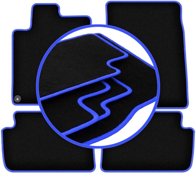 CARLUX-BLUE Autofußmatten für: Peugeot 407 Coupé, Limousine, Kombi (2004-2011)