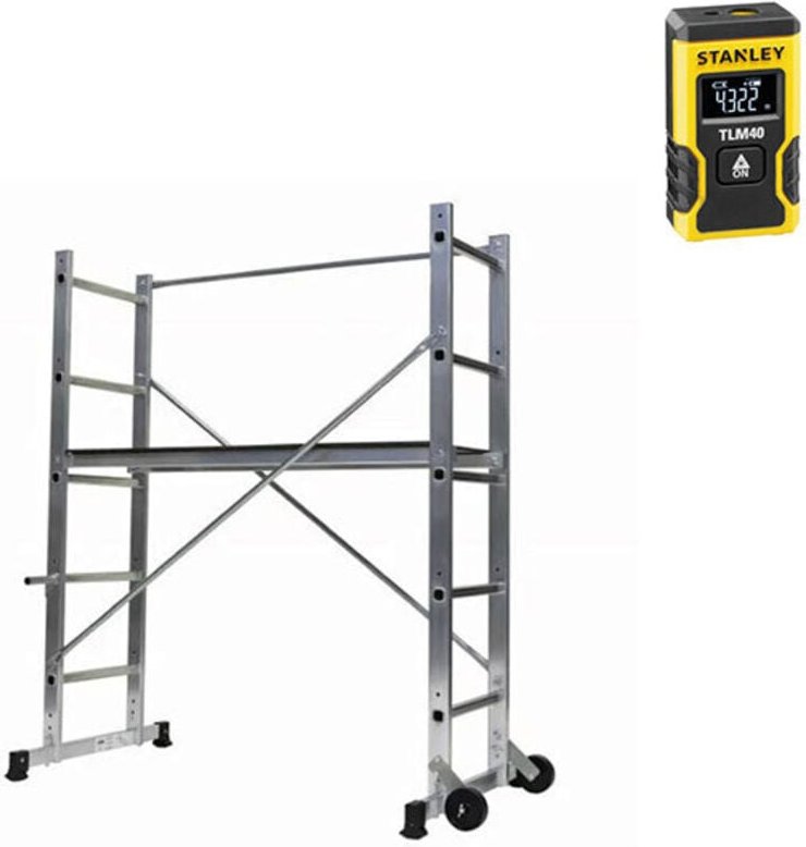 Gerüst für Innenräume: Arbeitshöhe 2.87m maxi + Laser - 205700-LASER