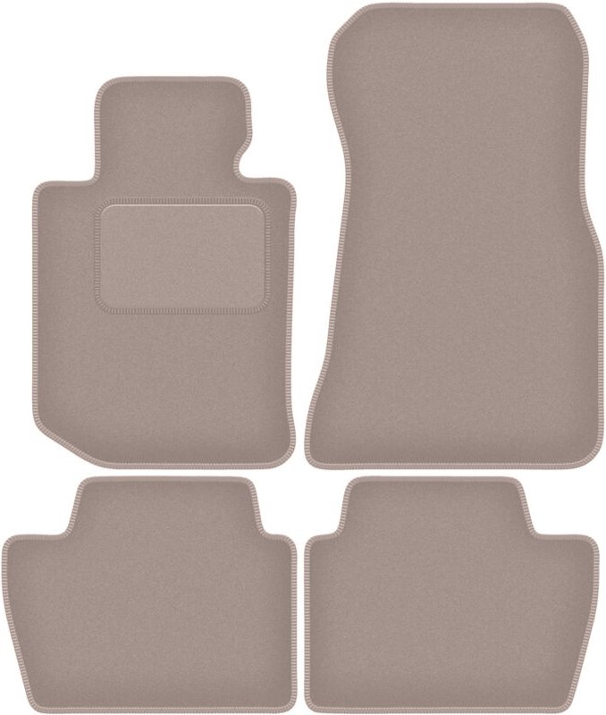 Beige Velours-Fußmatten für: BMW 4 G22 Coupé (2020-2022)