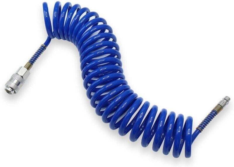 YMYNY 9 m Feder-PU-Luftschlauch, gewickelter PU-Luftschlauch, pneumatisches Rohr für Luftleitung oder Flüssigkeitsübertr...