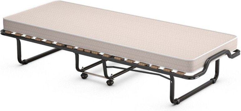Thumbnail - 80 x 200 cm klappbares gastebett faltbares faltbett mit matratze aus ruckstellschaum beige hergestellt in italien herkun...