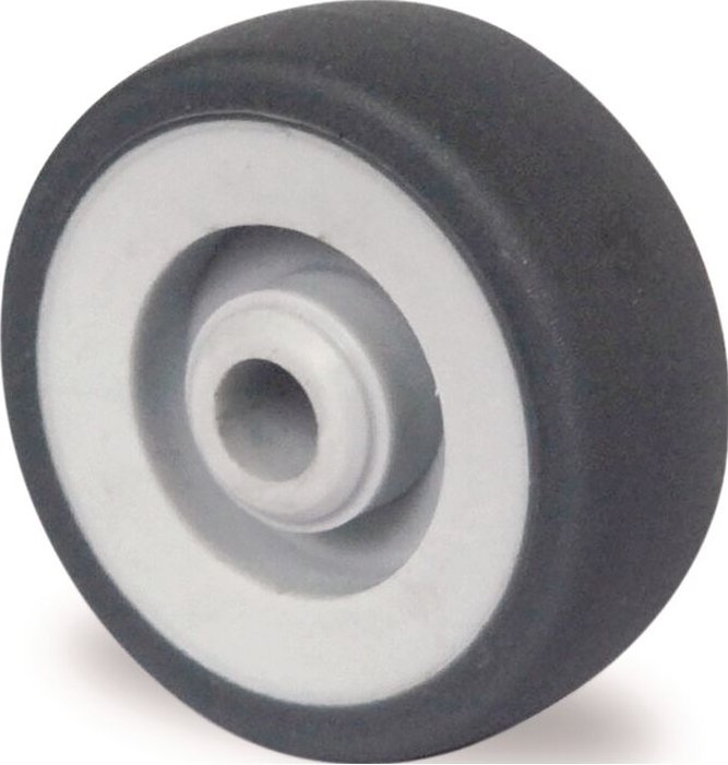 Ersatzrad Rad-Ø 50 mm Tragfähigkeit 50 kg tpe grau Achs-Ø 6 mm Nabenlän - Promat