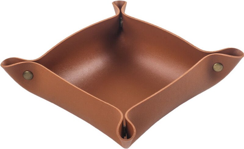 (Braun, 1 Stück) Leder-Taschen-Organizer, Schlüssel-Organizer-Ablage, Münzbox, Schlüssel, Geldbörse, Handys und Büro