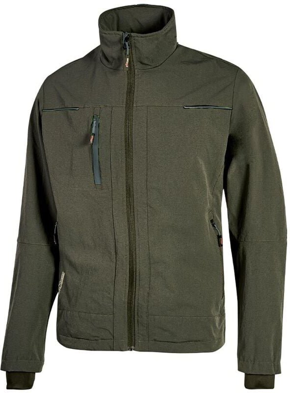Thumbnail - Arbeitsjacke aus Stoff PLUTON - Dunkelgrün S