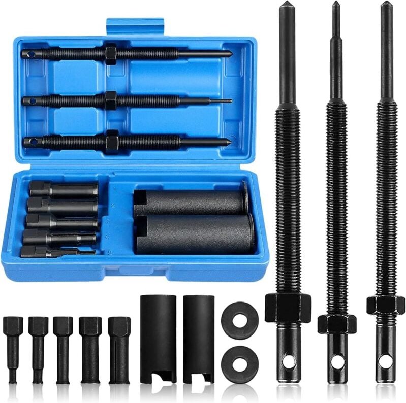 Motorrad-Innenlagerabzieher-Set, 12-teiliges 9-23-mm-Lagerabzieher-Werkzeug, Innenlagerabzieher-Set mit offenen Clips in...