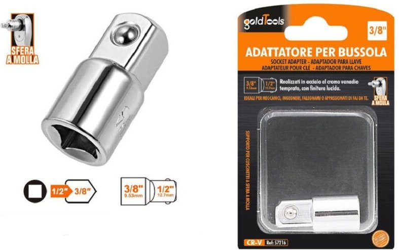 Trade Shop - per chiavi da bussola 3/8' sfera molla 57216 -