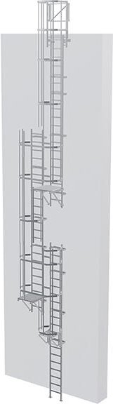 Ortsfeste Steigleitern mit Sperrklappe - Steighöhe von 12.60 bis 12.90m - CS129-CVAP
