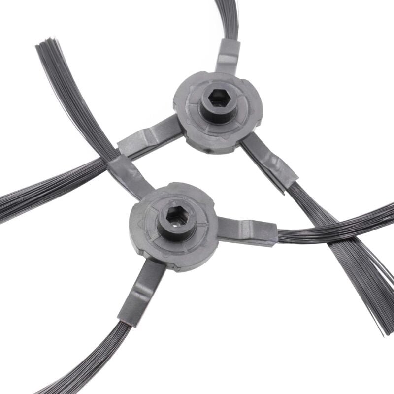 2x Seitenbürste kompatibel mit Medion E32 sw, MD18510 Saugroboter - Reinigungsbürsten Set, links/rechts, schwarz - Vhbw